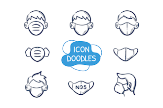 draw doodle icon or line art illustration hand drawn style