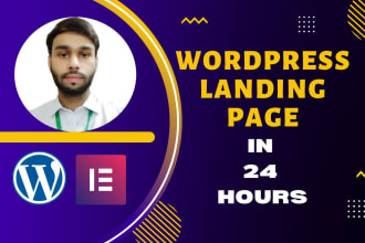 design wordpress landing page using elementor pro
