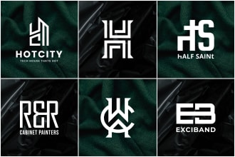 do minimal initial letters monogram gym fitness sports urban clothing brand logo