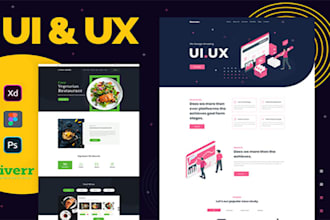 design modern UI UX design on adobe xd and figma
