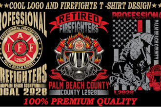 do custom firefighter t shirt designs professionally