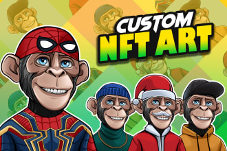 create custom nft art collection in my amazing cartoon style