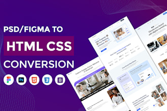 convert psd to html figma to html css bootstrap responsive website