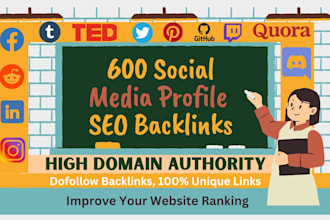 create 600 social media profile backlinks for boost your business