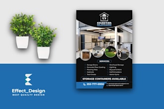 design roofing flyer for contractor business