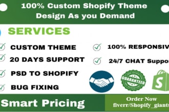 do shopify custom coding shopify bug fix and custom theme development