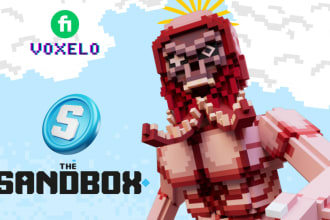 create voxel art nft 3d detailed character
