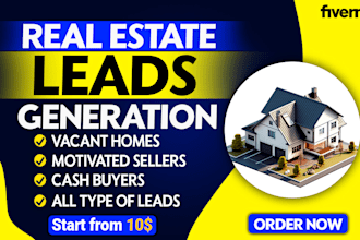 provide real estate leads of cash buyer and motivated seller