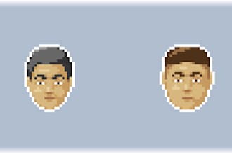 make simple pixel art portraits