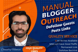 do manual blogger outreach for link building contextual backlinks