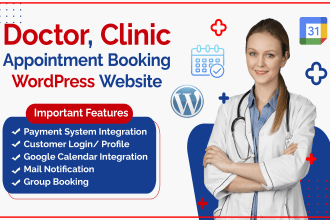 create doctor or clinic appointment booking wordpress website