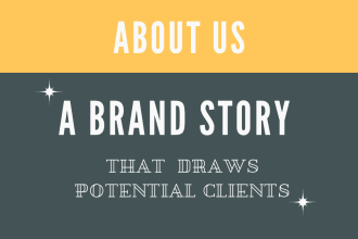 write a captivating about us, or about me page for your business