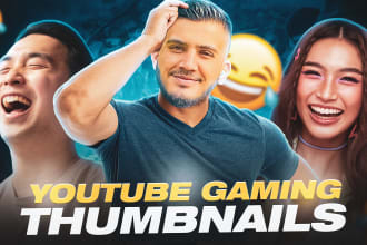 design high quality and catchy gaming thumbnails for youtube