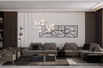 design and render your living room in 3ds max