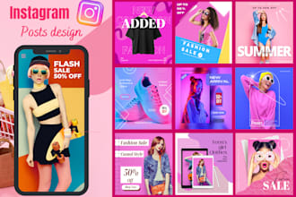 design modern instagram posts for business branding
