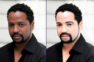 do skin retouching and skin tone manipulation