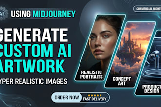 generate ai artwork and hyper realistic images in midjourney