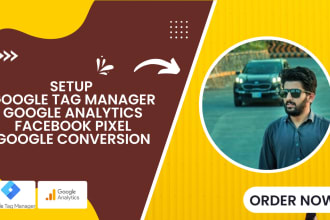 setup fb pixel or tag manager, google analytics 4 and enhance ecommerce tracking