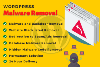 remove wordpress redirect malware, virus, malicious code in 24 hours