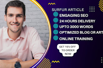 write surfer SEO optimized article for google rank