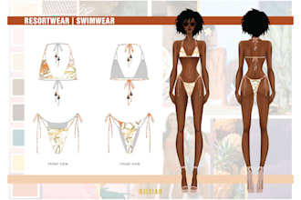 create swimwear collection based on your vision