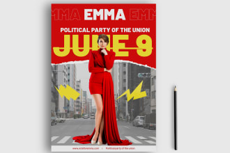 design political,election campaign flyers,poster,postcard within 24hr