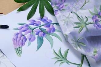 Review  create unique hand drawn seamless watercolor pattern design