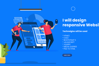 professional website design with HTML CSS and bootstrap