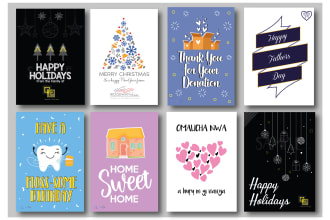 design amazing cards, flyers, postcards or invitations
