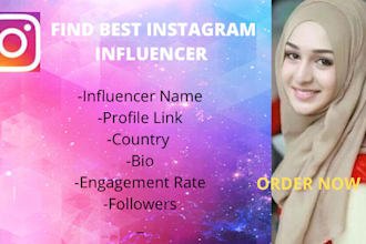find best instagram influencer