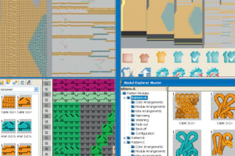 do a knit programe using m1 plus