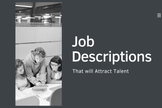 create a professional job description jd and HR policies