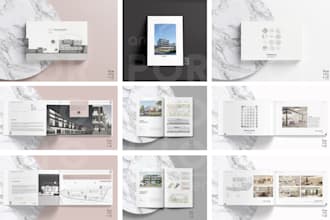 create a minimal architecture or interior portfolio