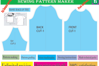 make a pattern and tech pack of your clothes, PDF pattern, ai pattern