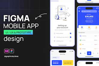 create stunning figma app design, mobile app ui ux design, app ui