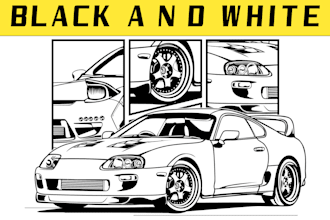 draw vector line art from your car or any vehicle