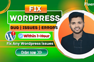 fix wordpress bug or errors, fix wordpress issues, fix wordpress website