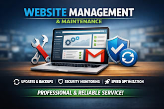 manage website as manager, do maintenance and management