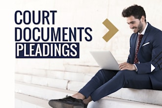 lawsuits motions legal appeals, complaints, petitions, appeal case briefs lawyer