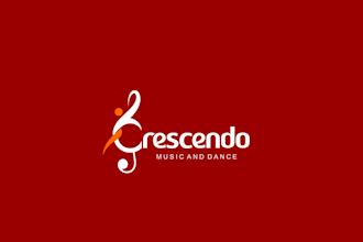 create a vibrant  eye catching logo for a music and dance academy