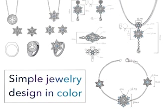 draw you professional sketch of jewelry design