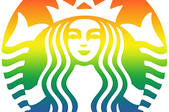 customize your name or logo for pride month or with any chosen gradient