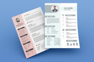 create professional resume or modern cv template