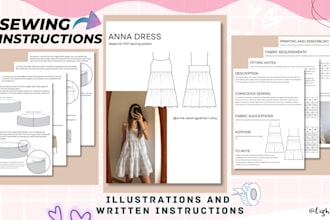 illustrate sewing instruction booklets for your patterns