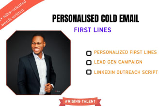 write you dangerously effective cold email first lines
