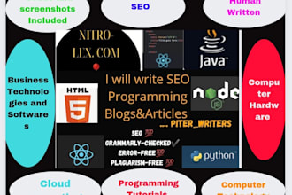 write SEO programming, computer, and tech blogs and articles
