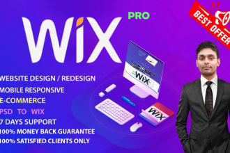 design, redesign or rebuild and development your wix website