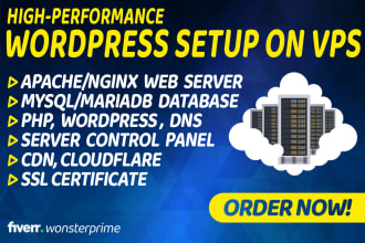 setup fast wordpress website on vps server