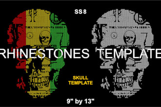 turn your art to a rhinestone template