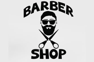 make your decision super quality barber shop logo with for u